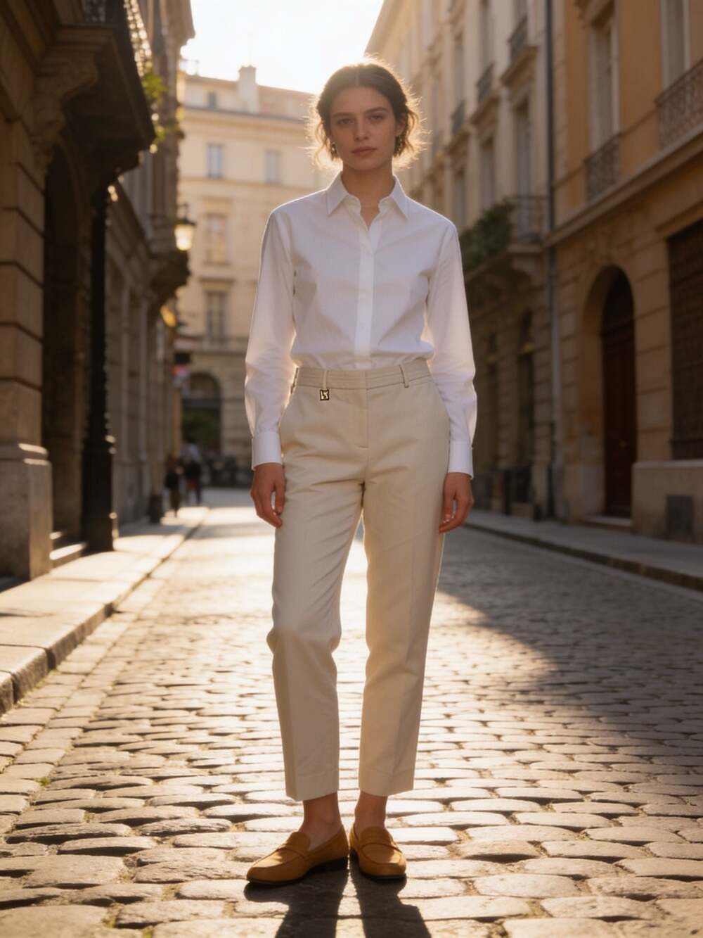 Karl Lagerfeld Paris Women's White Straight Leg Dress Pants Trousers Size 8